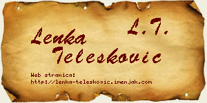 Lenka Telesković vizit kartica